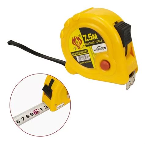 Cinta Metrica 75 Metros Reforzada Triple Freno Clip 75mts