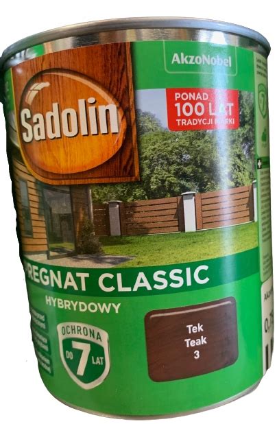 Impregnat Hybrydowy Sadolin Classic Tek 0 75l 5327492 Cena Opinie