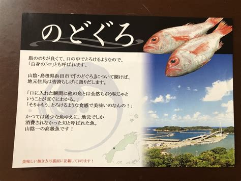 ふるさと納税返礼品（1）島根県浜田市「のどくろ」 たふえいんといなあふ 不思議な魔法の言葉