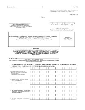 Fillable Online Wniosek O Udzielenie Cudzoziemcowi Zezwolenia Na Pobyt