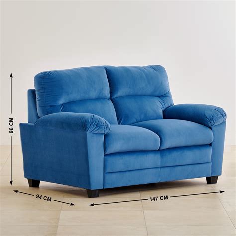 Buy Mojo Velvet Seater Sofa Set Blue From Home Centre At Just