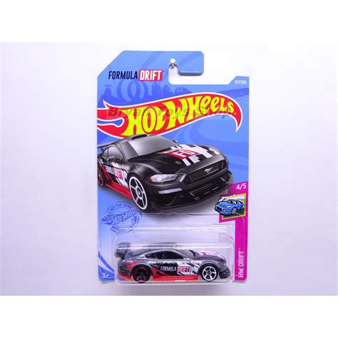 HITAM Hot Wheels Custom 18 Ford Mustang GT Black Tampo Formula Drift Shopee Malaysia