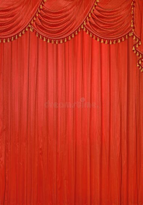 Red Curtain Fabric Background Texture Stock Photo - Image of exhibition ...