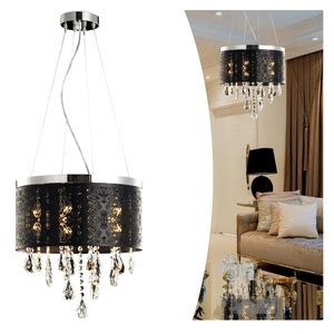 Lustre Candelabro Preto Redondo Cl Ssico Cristal Leg Timo K Bivolt