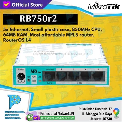 Promo Mikrotik Router Indoor Rb750r2 Hex Lite Cicil 0 3x Jakarta