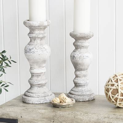 Nautical And White Candle Holders New England Home The White