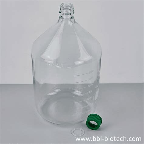 10 L Laboratory Bottle GL 45 With Gasket And Screw Cap With Hole