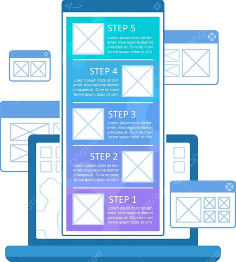 App Development Infographic Chart Design Template Flowchart Layout Chain Vector, Flowchart ...