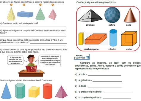 Figuras Geométricas Espaciais Atividades ENSINO