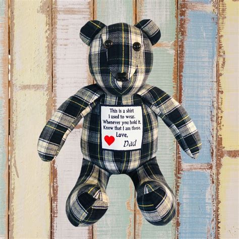 Memory Bear Bears Made From Shirts Of Loved Ones Keepsake Etsy