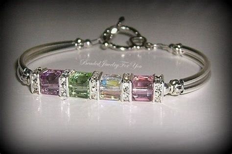 Personalized Mothers Birthstone Bracelet Mums Birthstone Etsy