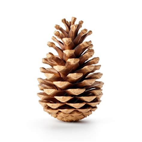 Premium AI Image | Scots pine cone isolated on white background