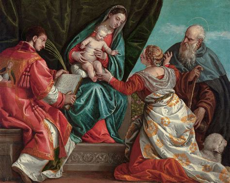 Sacred Conversation Painting By Paolo Veronese Fine Art America