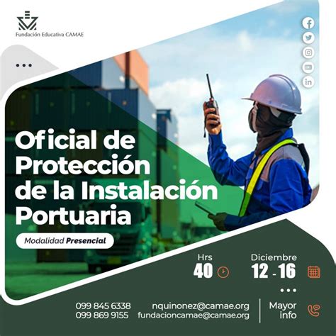 Oficial de Protección de la Instalación Portuaria Capacitaciones Camae