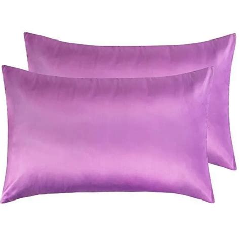 2026 Inch Solid Color Silk Satin Pillowcase Home Ice Silk Pillow Cover Double Face Envelope