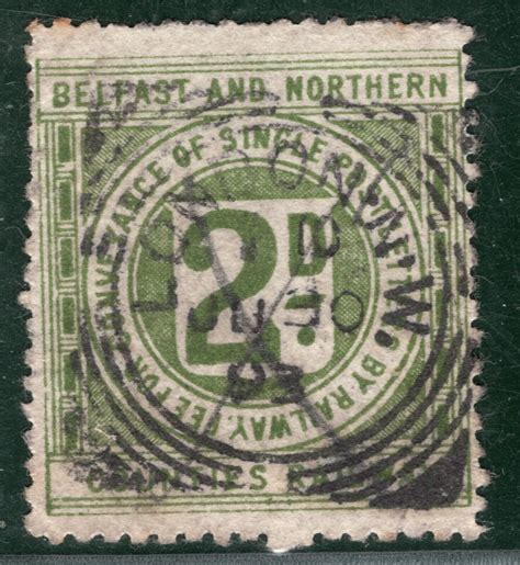 Gb Ireland Belfast Northern Counties Railway D Letter Stamp