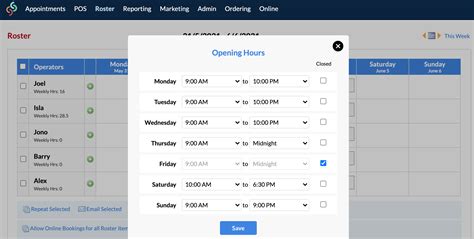 Advanced Rostering Part 1—roster Types And Operator Hours Simple Salon