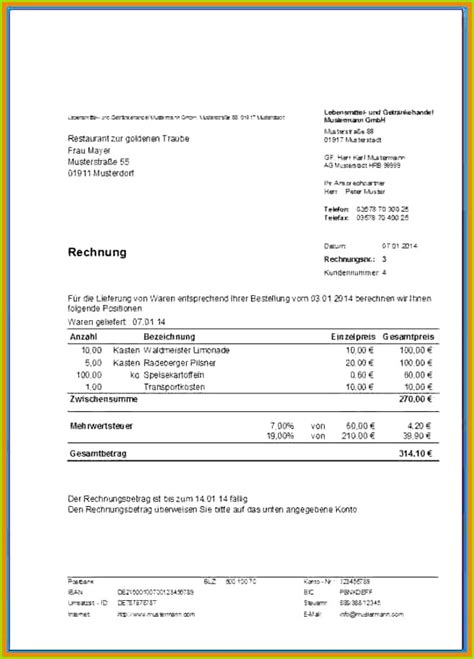 Rechnungsvorlage F R Kleinunternehmer Ohne Umsatzsteuer Financial Report