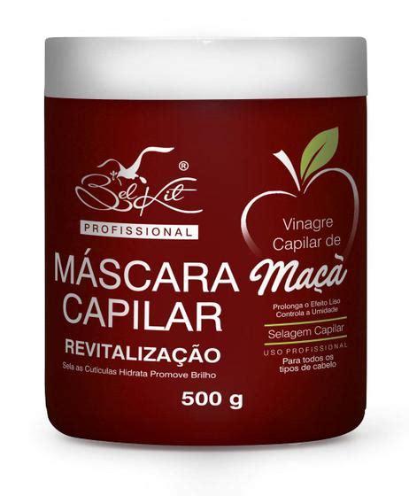 Kit 12 Mascara Capilar Vinagre De Maça Belkit 500G Bel Kit Kit de