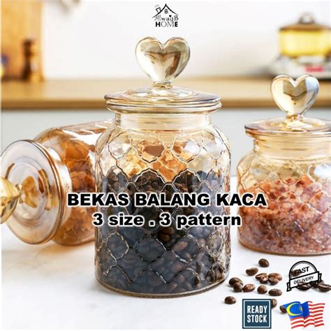 Airtight Glass Jar Cookie Food Storage Container Spice Bottles Balang