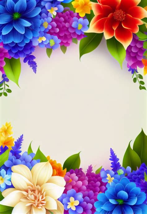 Free Colorful Flower Border