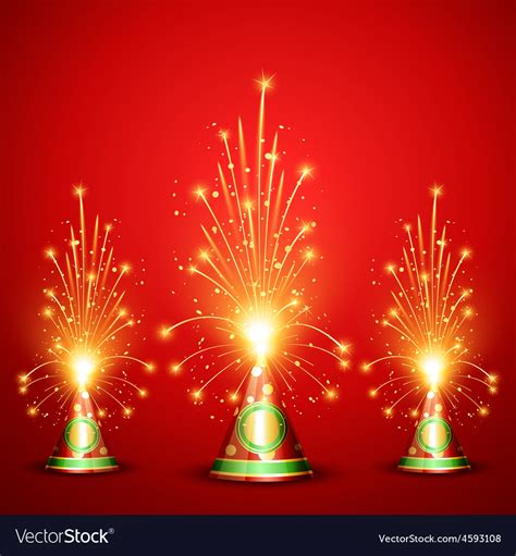 Diwali crackers background Royalty Free Vector Image