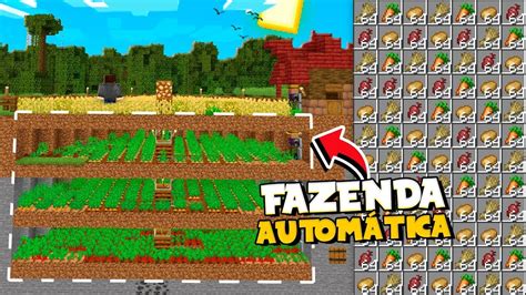 Farm De Batata Cenoura E Trigo Infinita No Minecraft Survival Youtube