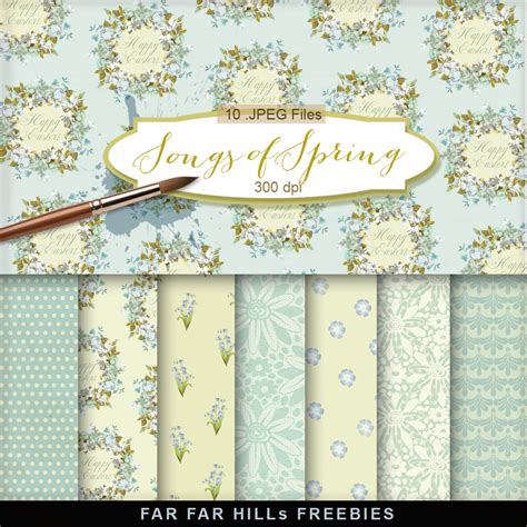 New Freebies Kit Of Backgrounds Song Of Spring Far Far Hill Free