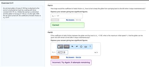 Solved An Air Track Glider Of Mass Kg Is Attached To Chegg