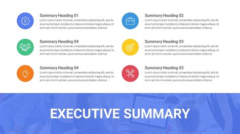 Executive Summary PowerPoint Presentation Template Design - SlideGrand