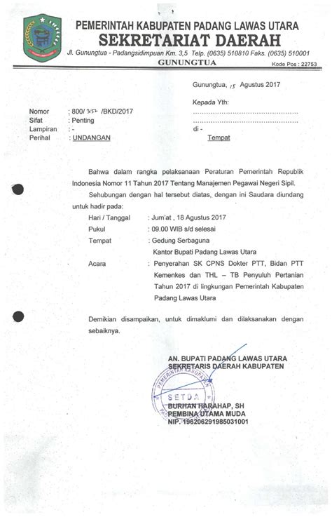 Contoh Undangan Penyuluhan Tulisan