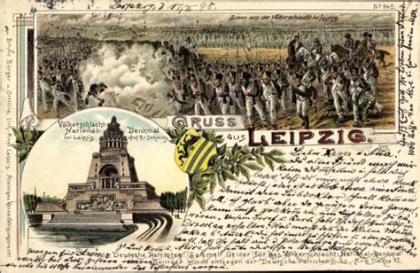 Litho Leipzig in Sachsen Völkerschlacht Panorama akpool de