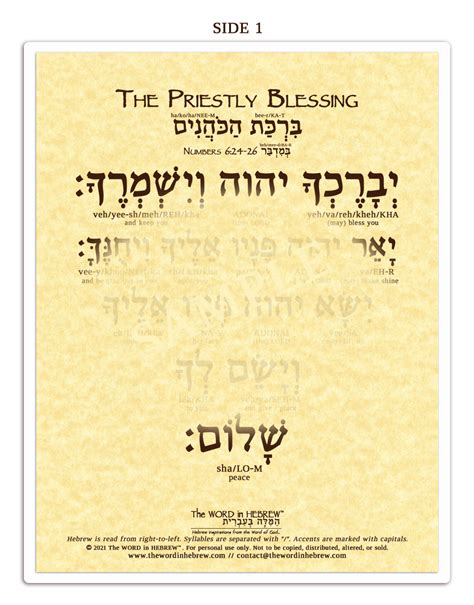 Shabbat Blessings In Hebrew BUNDLE | The WORD In HEBREW