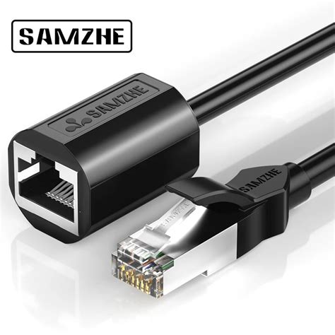 Samzhe Adaptador De Cable De Extensi N Ethernet Rj Cat Cables De