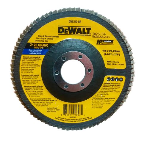 Disco De Zirconio X Pulg Grano Flap Disc Marca Dewalt