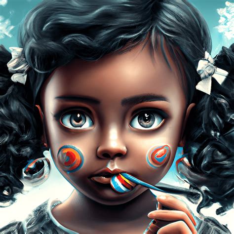 Cute Black Girl In Candyland · Creative Fabrica