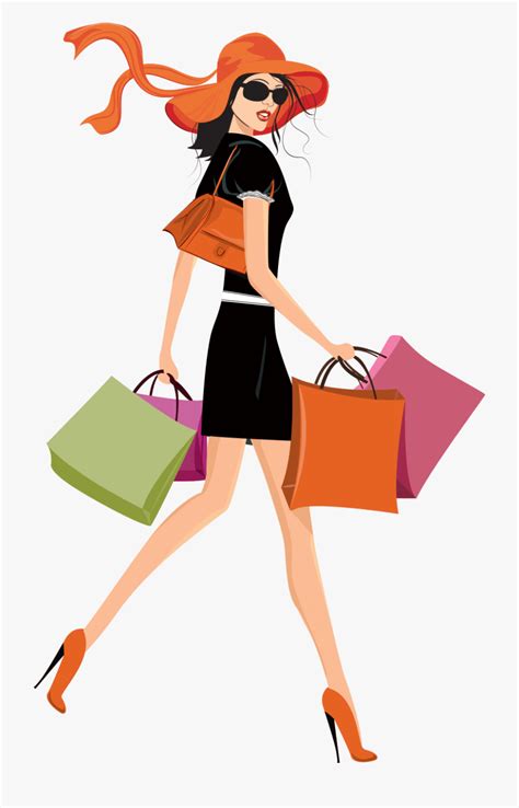 Girls Clipart Free Images Png Best - Shopping Girl Transparent - Clip Art Library