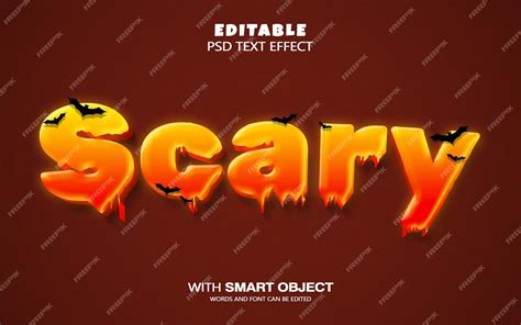 Premium PSD | Scary text effect