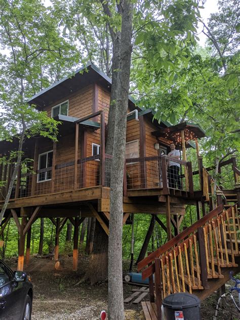 This treehouse in the forest : r/CozyPlaces