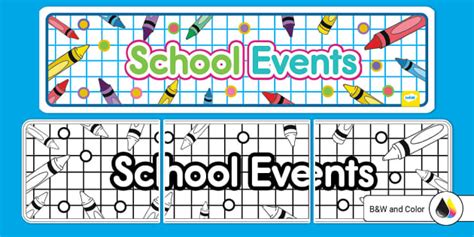 School Events Banner Lehrer Gemacht Twinkl