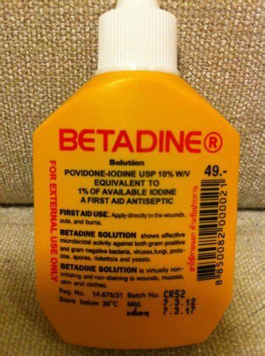 Betadine Povidone Iodine First Aid Solution Antiseptic For Cuts Wounds