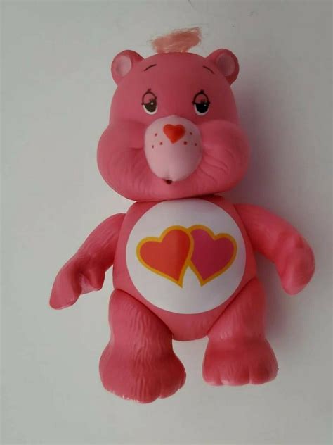 Vintage Care Bears Poseable Love A Lot Bear Kenner Pvc Figure