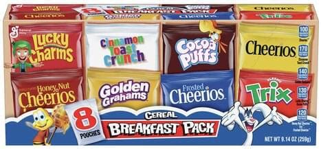 General Mills Breakfast Pack Cereal Ea Nutrition Information Innit