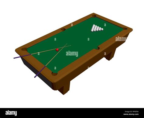 Une Table De Billard Isolé Sur Fond Blanc Table De Billard Avec Des