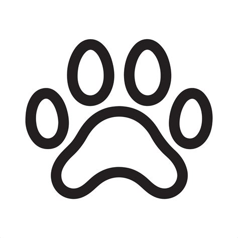 Dog Feet Single Line Icon Design Outline 46857339 Vector Art At Vecteezy