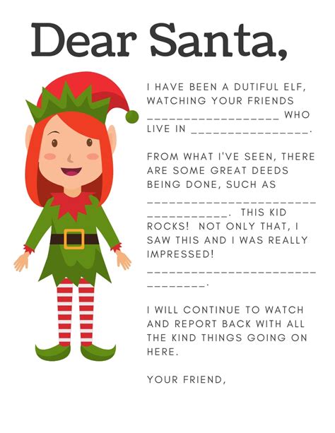 Free Elf On The Shelf Letter Template Web Elf On The Shelf Letter