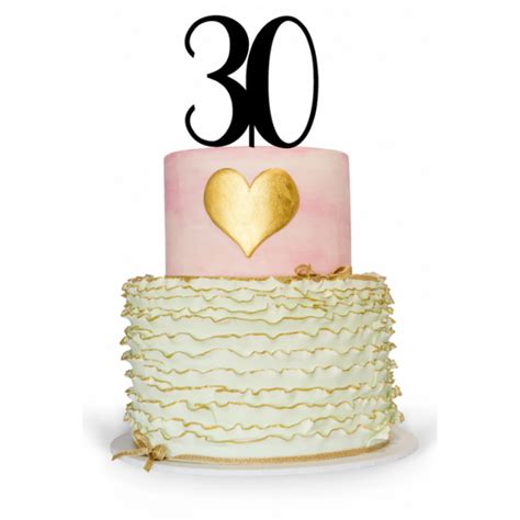 Number 30 Cake Topper in Garamond Font - Sweetheart Creative