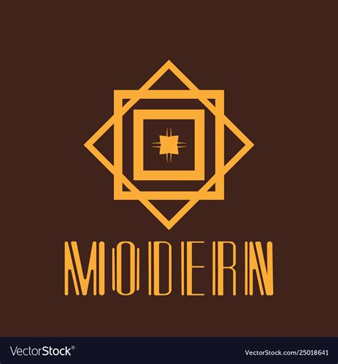 Modern Art Deco Logo Royalty Free Vector Image