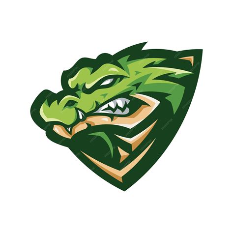 Premium Vector Alligator Head Badge Logo Design Crocodile Esport Mascot