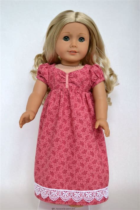 American Girl 18 Inch Doll Regency Dress Dusty Rose Etsy American